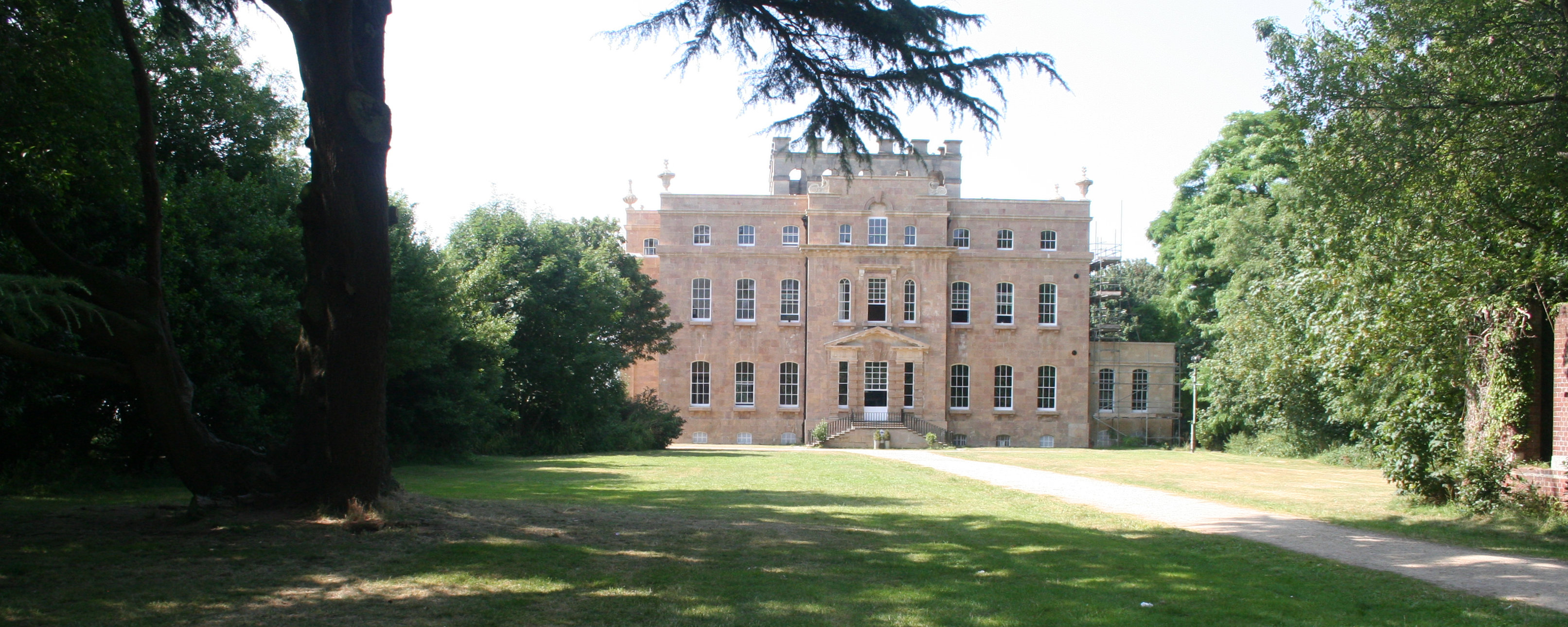 The East facade of Kings Weston House after cleaning of the stonework